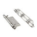 A pair of stainless steel hinges for a Nemco Fresh-O-Matic Rethermalizer.