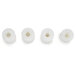Four white plastic nuts for a Nemco Easy Cheese Blocker.
