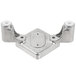 A Nemco push block guide assembly with a stainless steel bracket and white plastic handles.