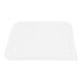 A white Rubbermaid square polyethylene container lid.