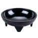 A black GET Viva Mexico melamine molcajete bowl with legs.