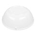 A white 10 oz. nappie bowl made of durable material, shown upside down.