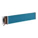 An Avantco evaporator coil with blue and black plastic on a metal surface.