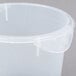 A clear plastic container with a clear lid.