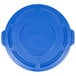A blue plastic lid with the word BRUTE on it.