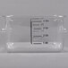 Rubbermaid FG630400CLR 4 Qt. Clear Square Food Storage Container with Liter and Qt. Gradations