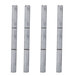 Four metal rods with a white background.