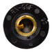 A black circular Nemco thermostat knob with a gold center.