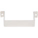 A white metal Avantco stand off bracket with two holes.