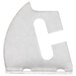 A white metal Avantco right lid hinge bracket with holes.