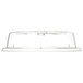A clear plastic Carlisle plate cover with a clear lid.