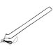 A black metal rod with a white cord attached to it.
