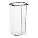 A clear plastic container with a metal lid for a Robot Coupe 101089S.