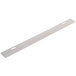 A long white metal rectangular bar with holes.