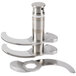 A stainless steel Robot Coupe 57084 fine serrated blade with a hole in the middle.