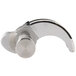 A Robot Coupe fine serrated metal blade assembly with round metal parts.