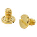 A close-up of two gold screws on a Bar Maid metal switch.