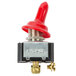A red and silver Bar Maid metal switch with a red top and the word Carling.