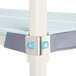 A white MetroMax iQ polymer post for MetroMax shelving.