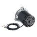 A black Cleveland Right Side Rotisserie Fan Motor with black and white wires and a cord.