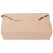 Southern Champion 762 7 3/4 inch x 5 1/2 inch x 1 7/8 inch ChampPak Retro Kraft Microwavable Paper #2 Take-Out Container - 200/Case