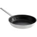 A Vollrath Arkadia aluminum non-stick fry pan with a black and silver handle.