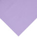 A lavender plastic tablecover.