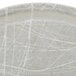 A close up of a Cambro Abstract Gray fiberglass tray with a crack pattern.