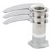 A metal serrated 3 blade assembly for a food processor.