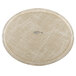 A beige oval Cambro fiberglass tray on a table.