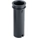 A black cylinder with a black cap, a black pipe with a hole, and a black round object with a lid on it.