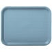 A close up of a Carlisle slate blue plastic fast food tray.