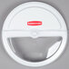 A white Rubbermaid ProSave rotating lid with a clear lid.