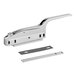 A chrome Kason magnetic door latch with an offset handle.