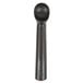 A black plastic Zeroll ice cream scoop with a red handle.