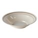 WNA Comet MPBWL10IPREM 10 oz. Ivory Masterpiece Bowl with Gold Accent Bands - 150/Case