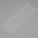 A clear plastic LK Packaging food bag on a white surface.