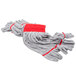 A Unger red and grey microfiber tube mop head.