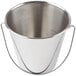 An American Metalcraft stainless steel mini pail with a handle.