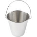 a silver bucket with a handle