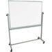A Luxor whiteboard on a stand with a metal frame.