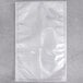 a clear plastic bag with a white strip