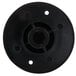 A black plastic Garland universal dial with holes.