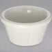 A white Carlisle ramekin with a white rim.