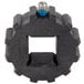 A black circular Lincoln conveyor drive sprocket with a blue screw in it.