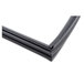 A black plastic corner piece for a 3-sided magnetic door gasket.