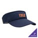 A navy blue Headsweats visor with orange text that says "Taco" on it.