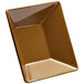 A brown square melamine bowl on a white background.