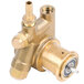 A Cornelius water pump with a brass nut and brass valve.