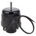 A close-up of a black Replacement Condenser Fan Motor with wires attached.